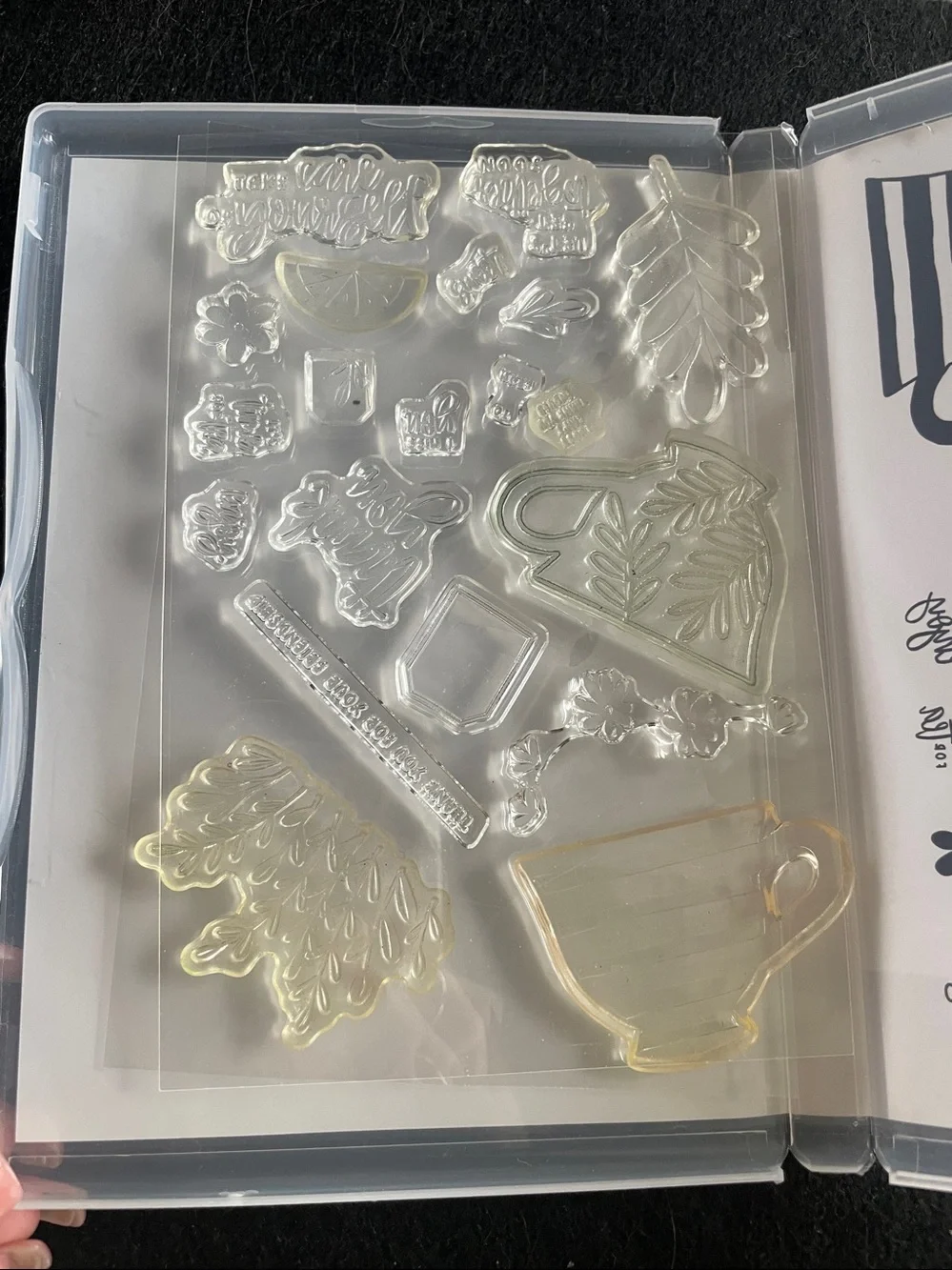 Stampin' Up! Cup of Tea Photopolymer Stamp Set - Black Accents